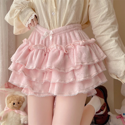 Bow Pleated  Kawaii Short Pants