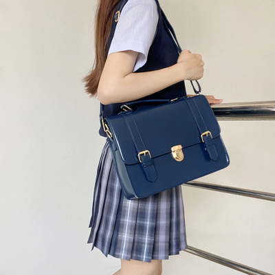 High-Quality Leather Lolita JK Backpack Student Bag