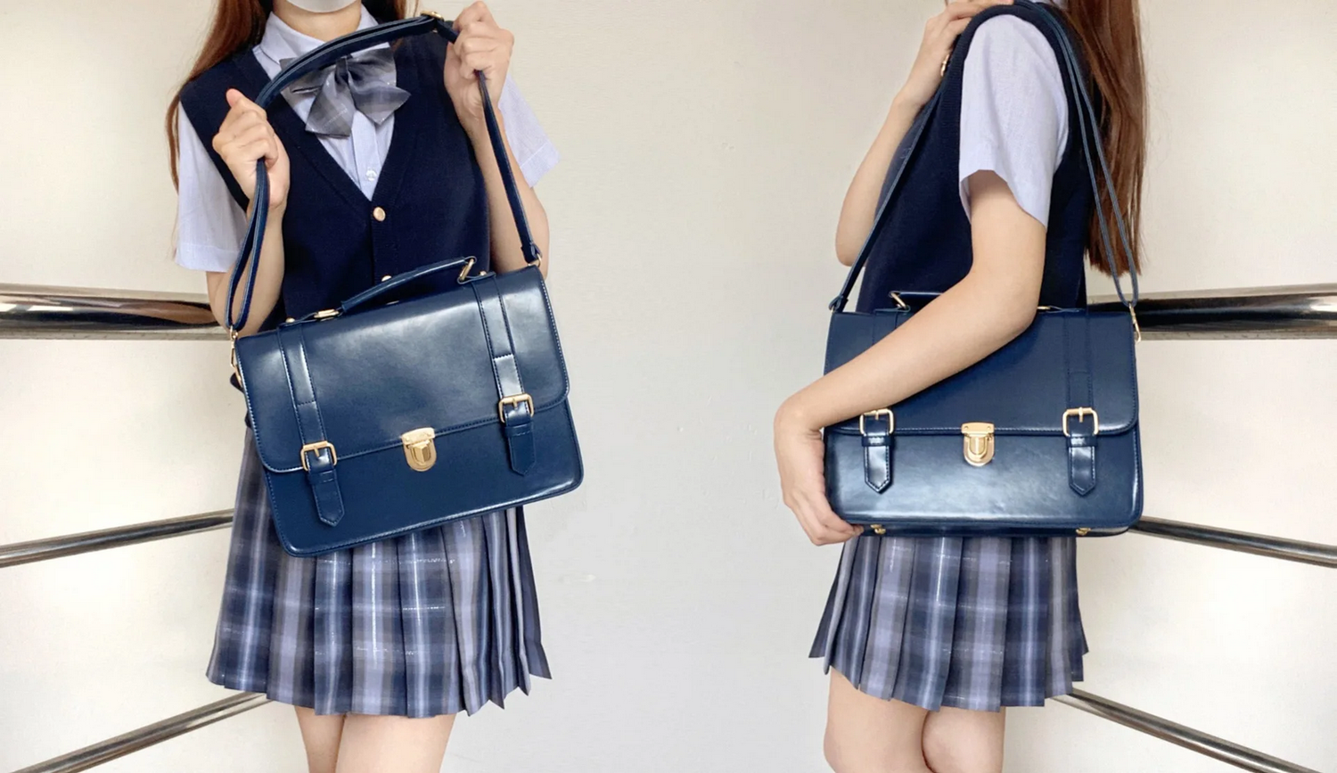 High-Quality Leather Lolita JK Backpack Student Bag