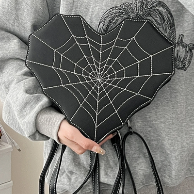 Gothic Style Cob Web Shoulder Bag