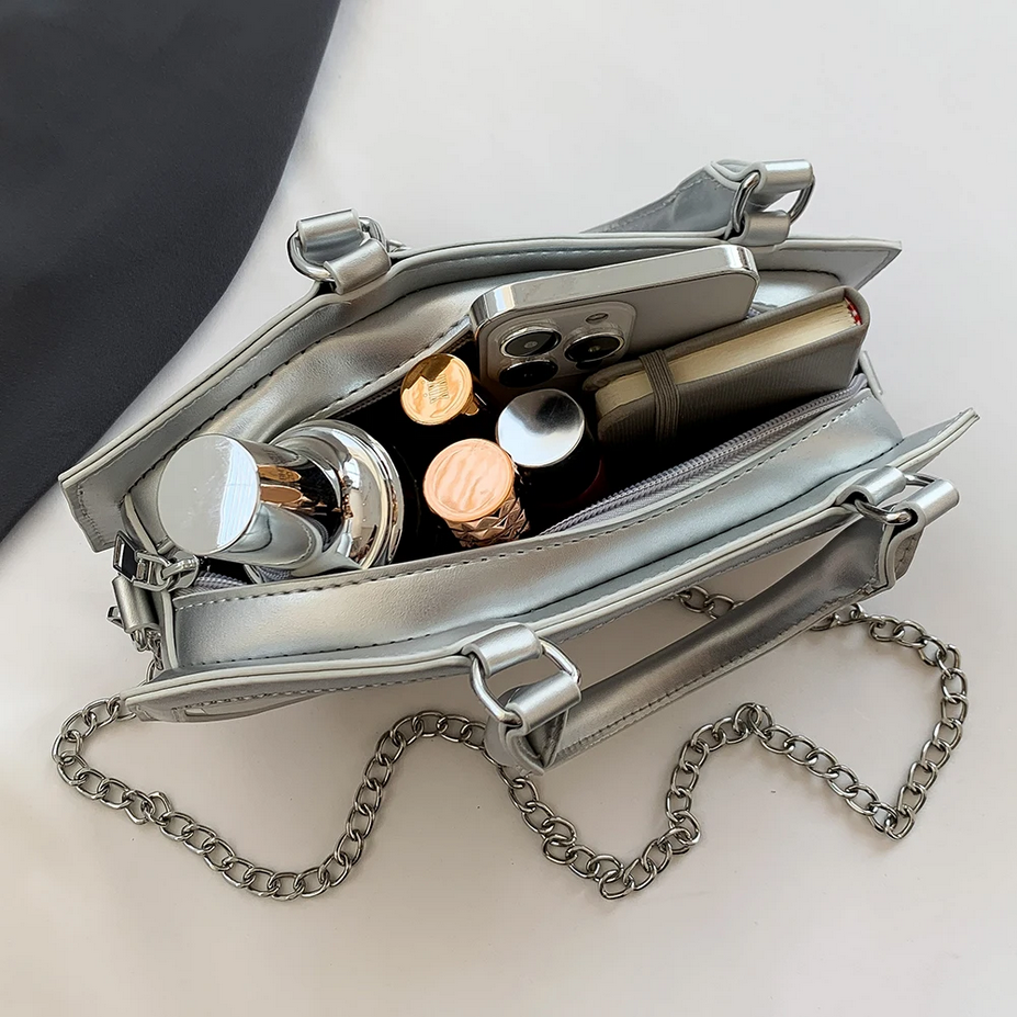 PU Leather Gothic Coffin Shaped Bag