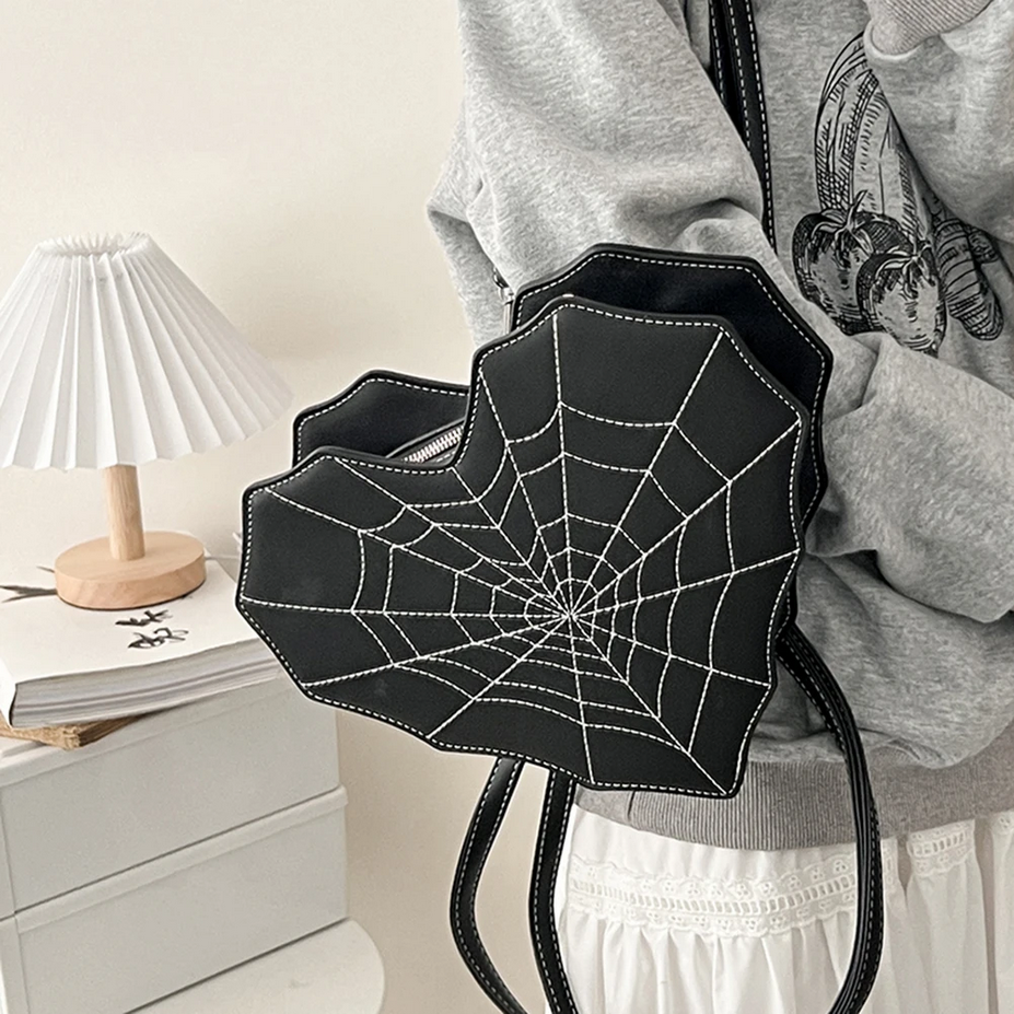 Gothic Style Cob Web Shoulder Bag