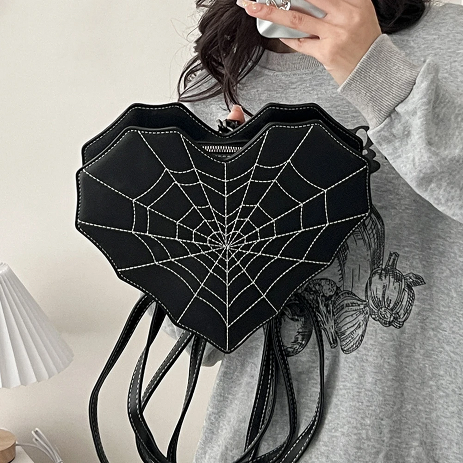 Gothic Style Cob Web Shoulder Bag