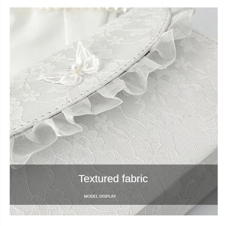 Vintage Lace Pearl Chain Shoulder Bag