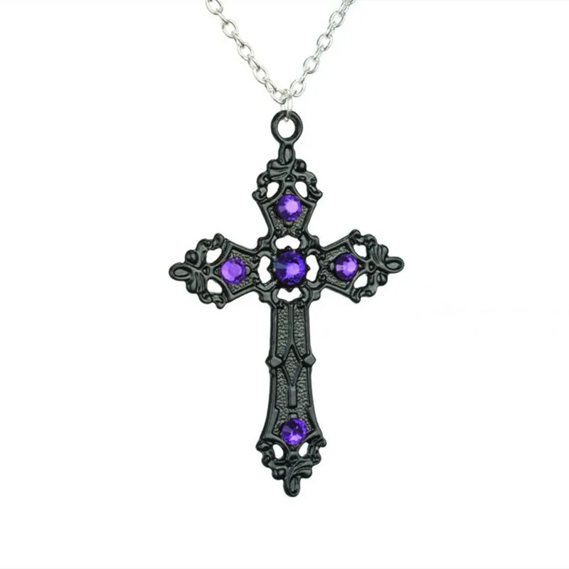 Vintage Gothic Baroque Cross Necklace