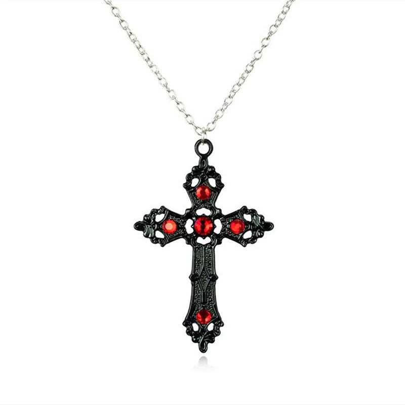 Vintage Gothic Baroque Cross Necklace