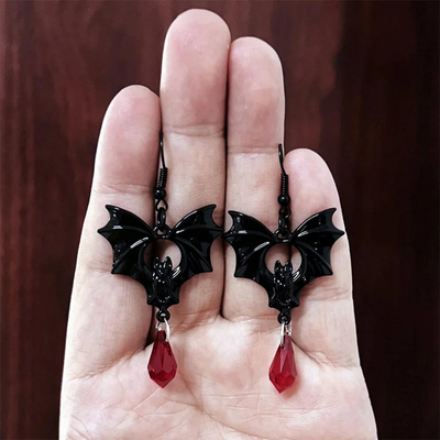 Gothic Vampire Bat Earrings
