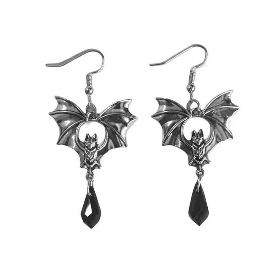 Gothic Vampire Bat Earrings