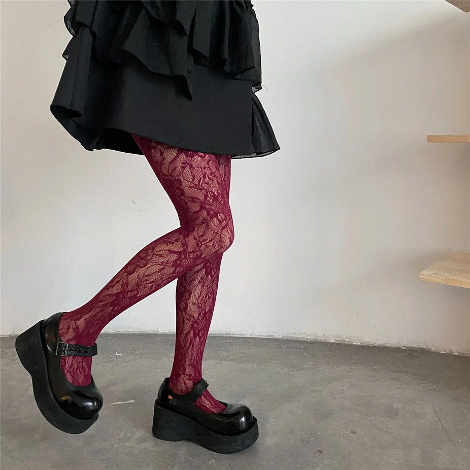 Lace Fishnet Stockings Pantyhose Tights
