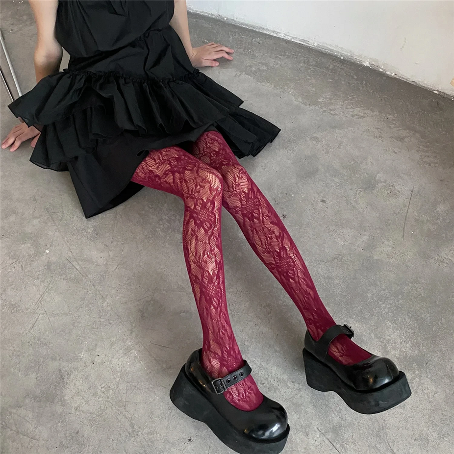 Lace Fishnet Stockings Pantyhose Tights