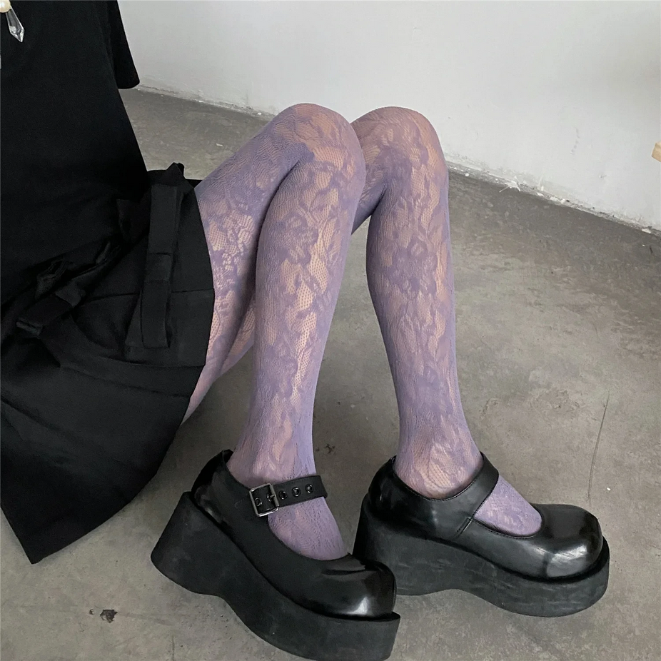 Lace Fishnet Stockings Pantyhose Tights