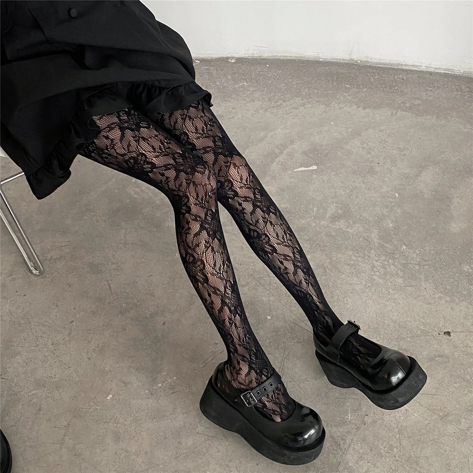 Lace Fishnet Stockings Pantyhose Tights