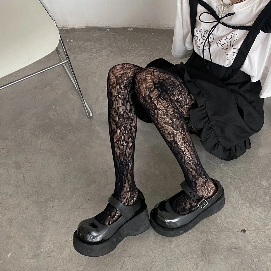 Lace Fishnet Stockings Pantyhose Tights