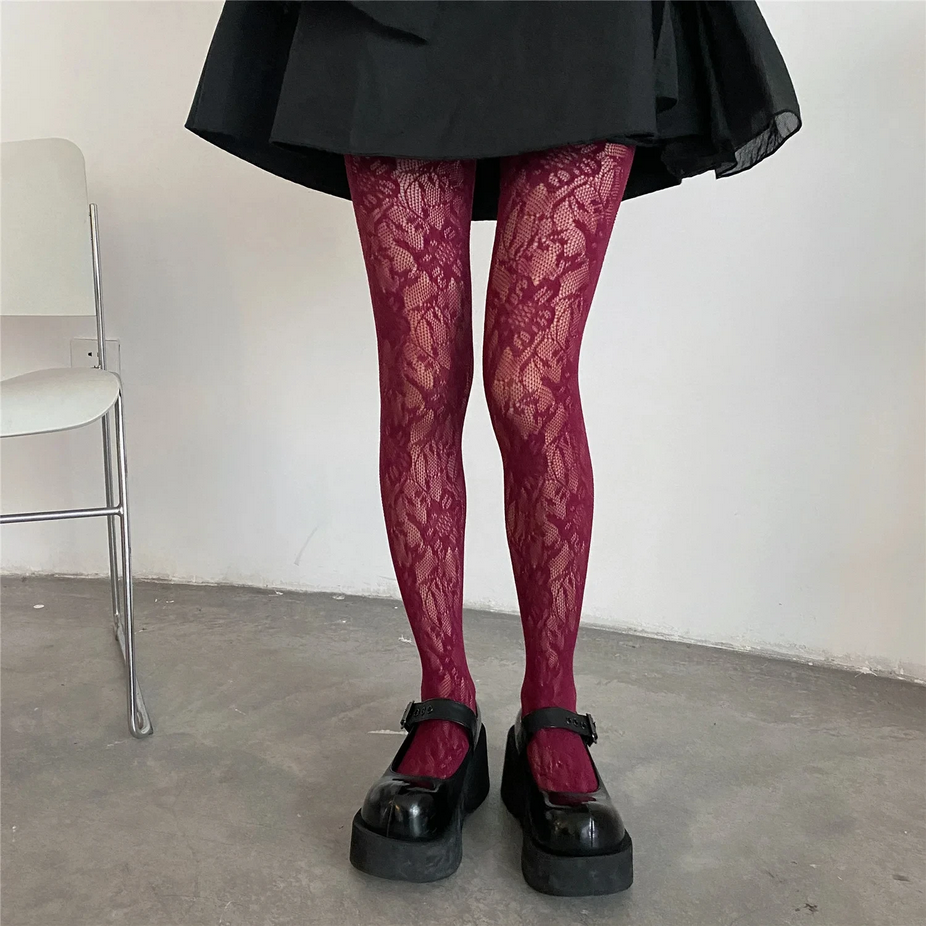 Lace Fishnet Stockings Pantyhose Tights