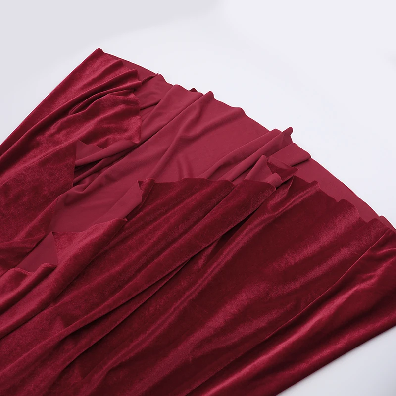 Victorian Gothic Velvet Irregular Slit Dress