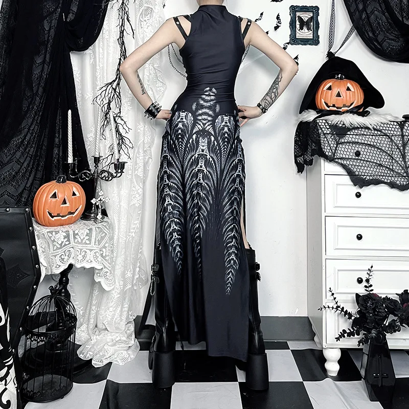 Sleeveless Bodycon Goth Cyber Punk Dress