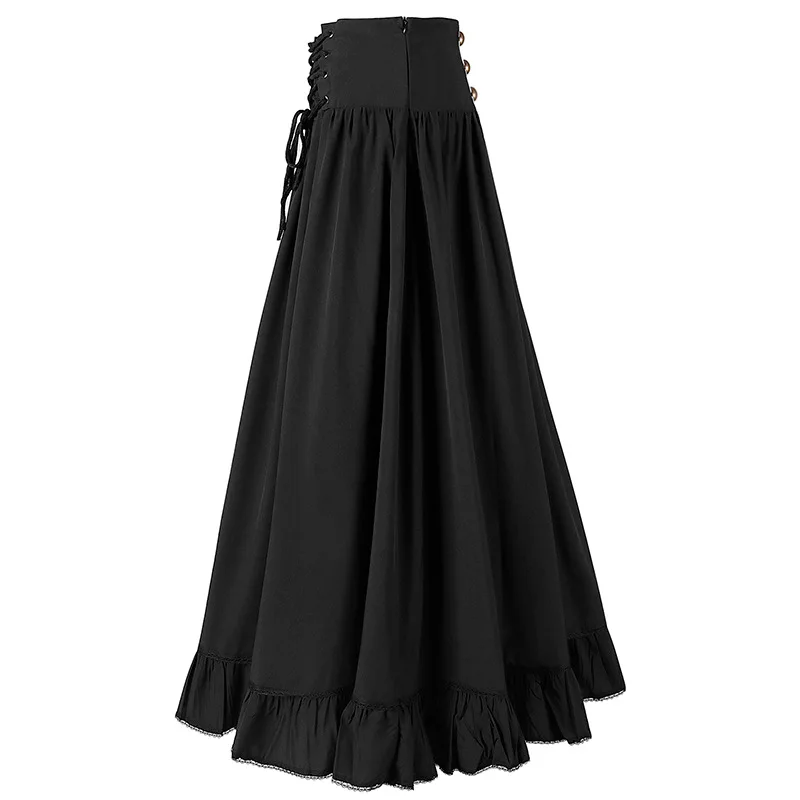 High Waist Victorian Maxi Skirt