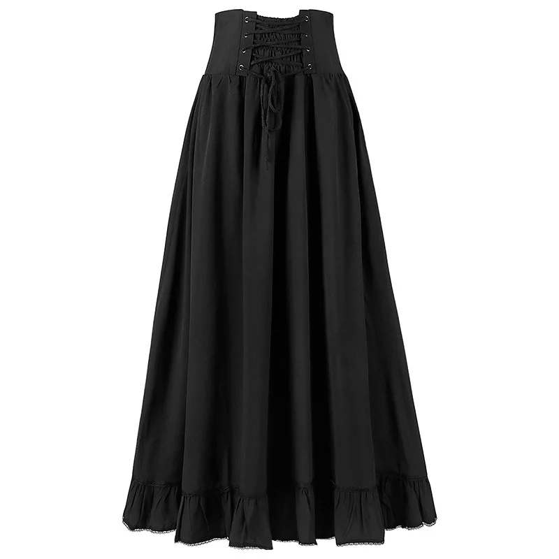 High Waist Victorian Maxi Skirt
