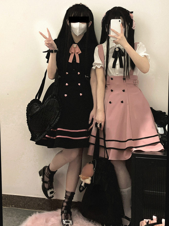 Korean Lolita Kawaii Suspender Skirt