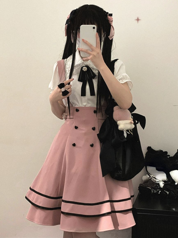 Korean Lolita Kawaii Suspender Skirt