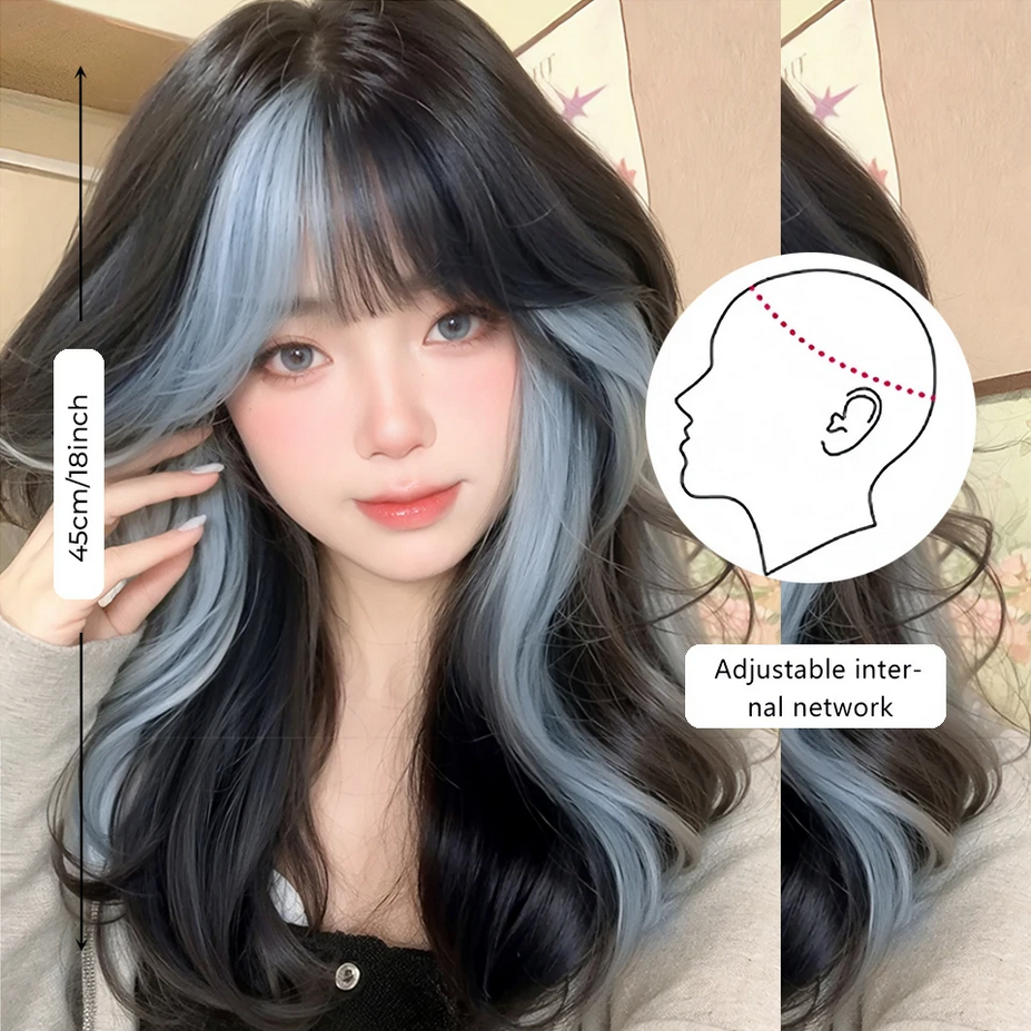 Kawaii Wavy Lolita Wig with Bangs