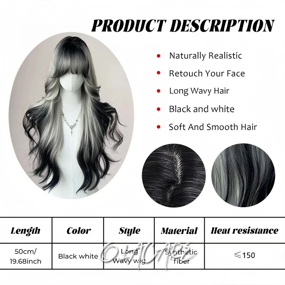 Black And Gray Ombre Cosplay Wigs