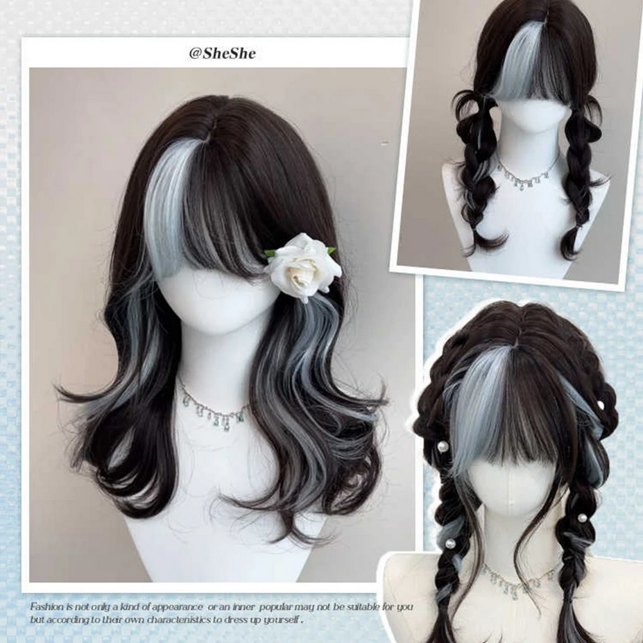 Kawaii Wavy Lolita Wig with Bangs