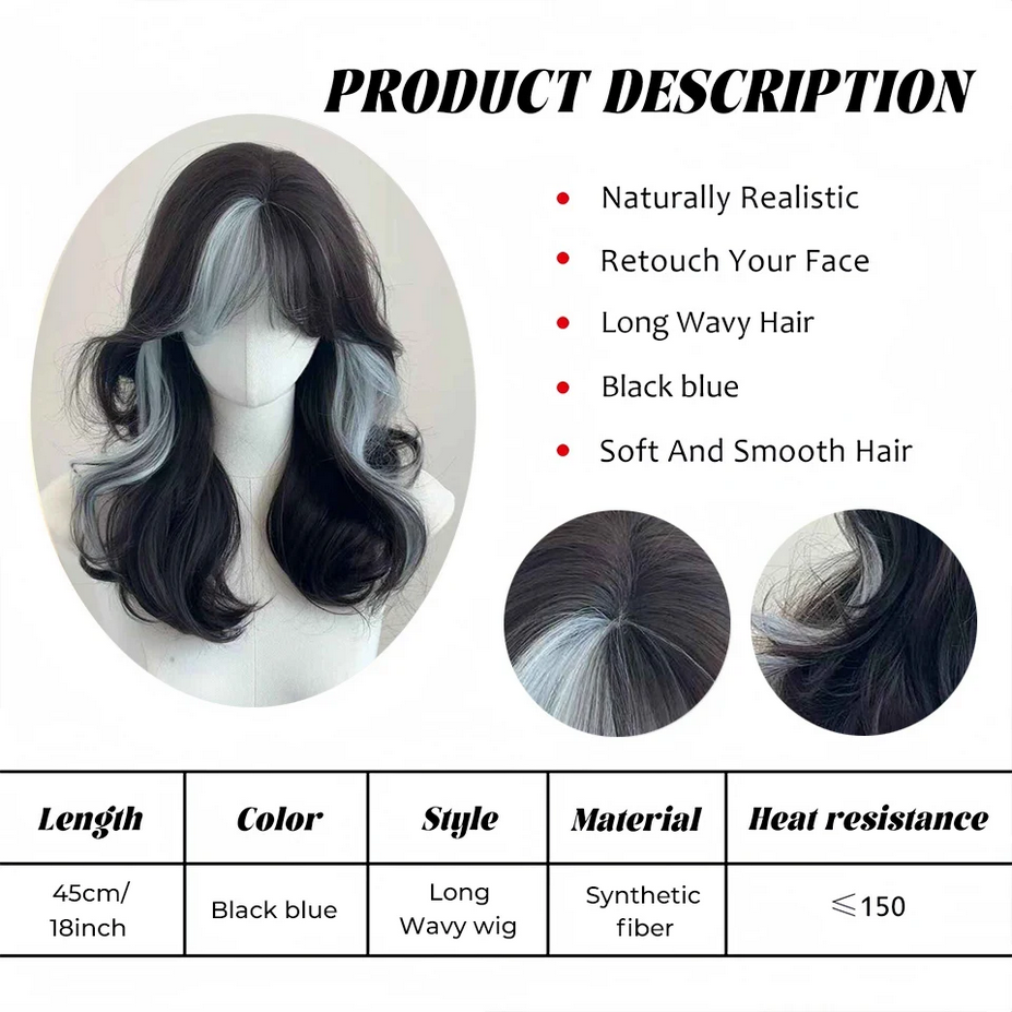 Kawaii Wavy Lolita Wig with Bangs