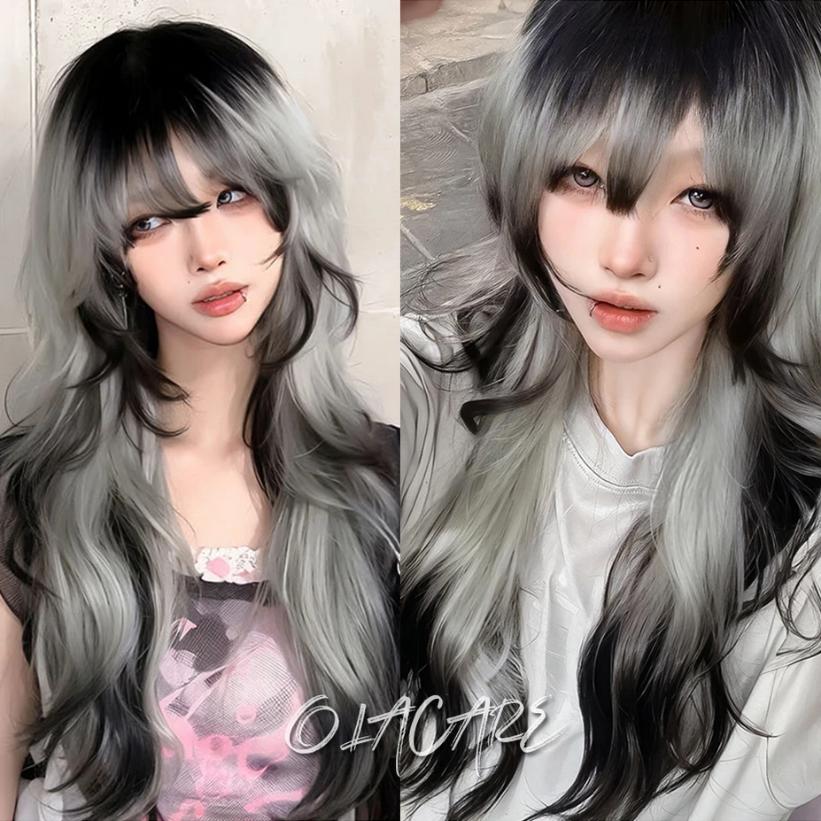 Black And Gray Ombre Cosplay Wigs