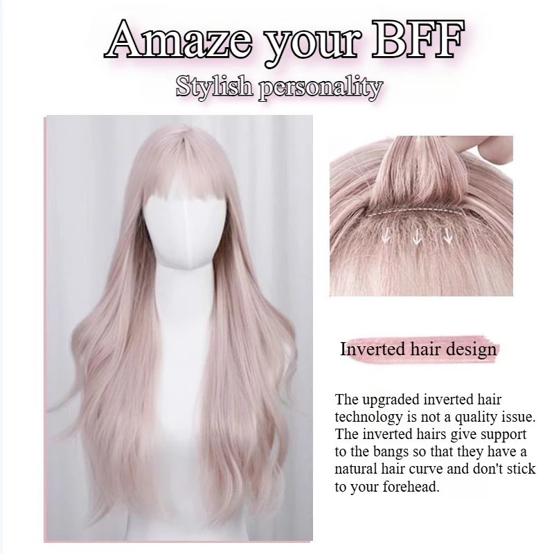 Baby Pink 24inch Lolita Synthetic Wig