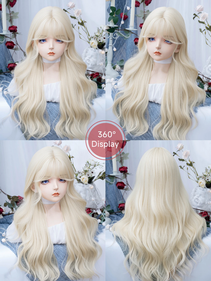 28 Inch Natural Blonde Pretty Lolita Synthetic Wigs
