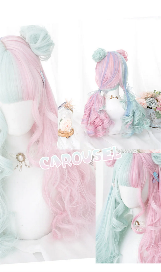 Cotton Candy Pink Ombre Cosplay Synthetic Wigs