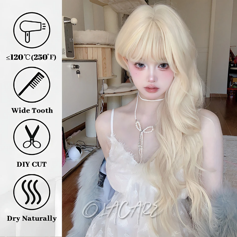 Blonde Cosplay Lolita Wig with Bangs