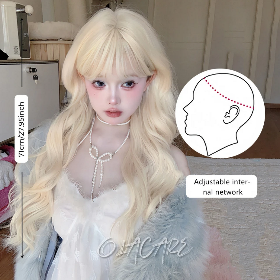 Blonde Cosplay Lolita Wig with Bangs