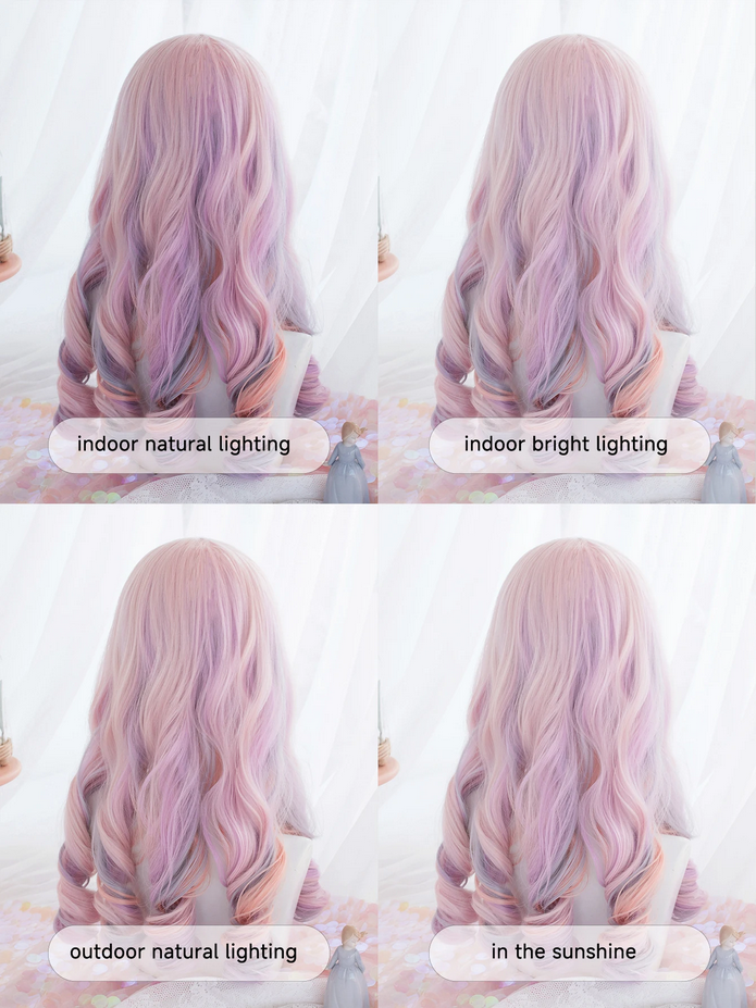 20 Inch Lolita Cherry Blossom Pink Synthetic Wigs