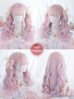 20 Inch Lolita Cherry Blossom Pink Synthetic Wigs