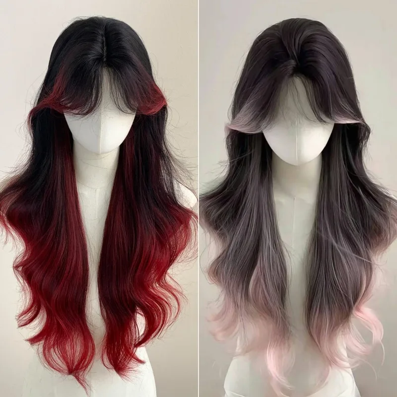 Red Black Ombre  Heat Resistant Lace Front Wig