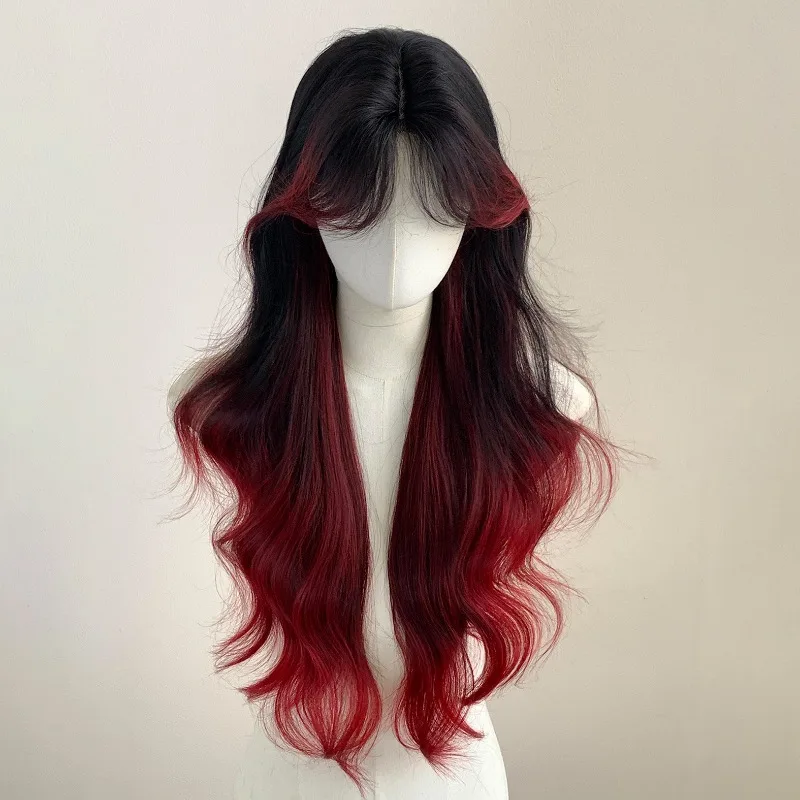 Red Black Ombre  Heat Resistant Lace Front Wig