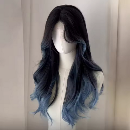 Red Black Ombre  Heat Resistant Lace Front Wig