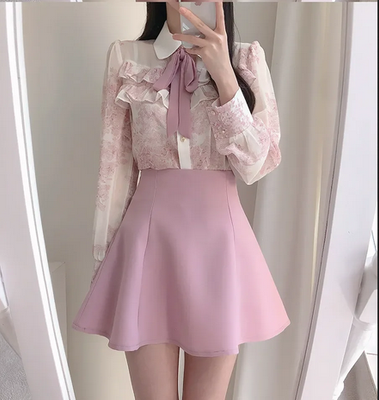 Fashion Long Sleeve Doll Collar Women&#39;s Blouse