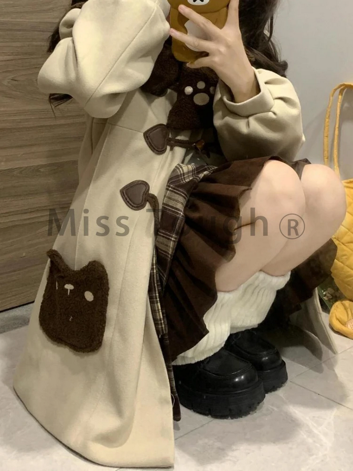 Winter Harajuku Kawaii Woolen Coat