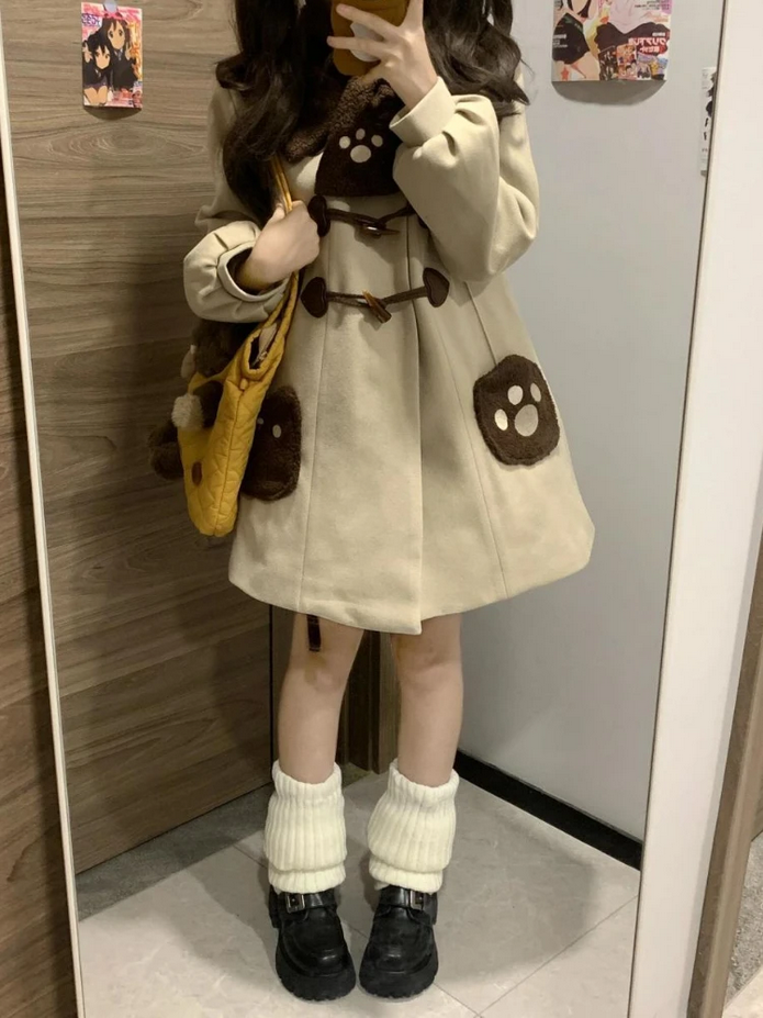 Winter Harajuku Kawaii Woolen Coat