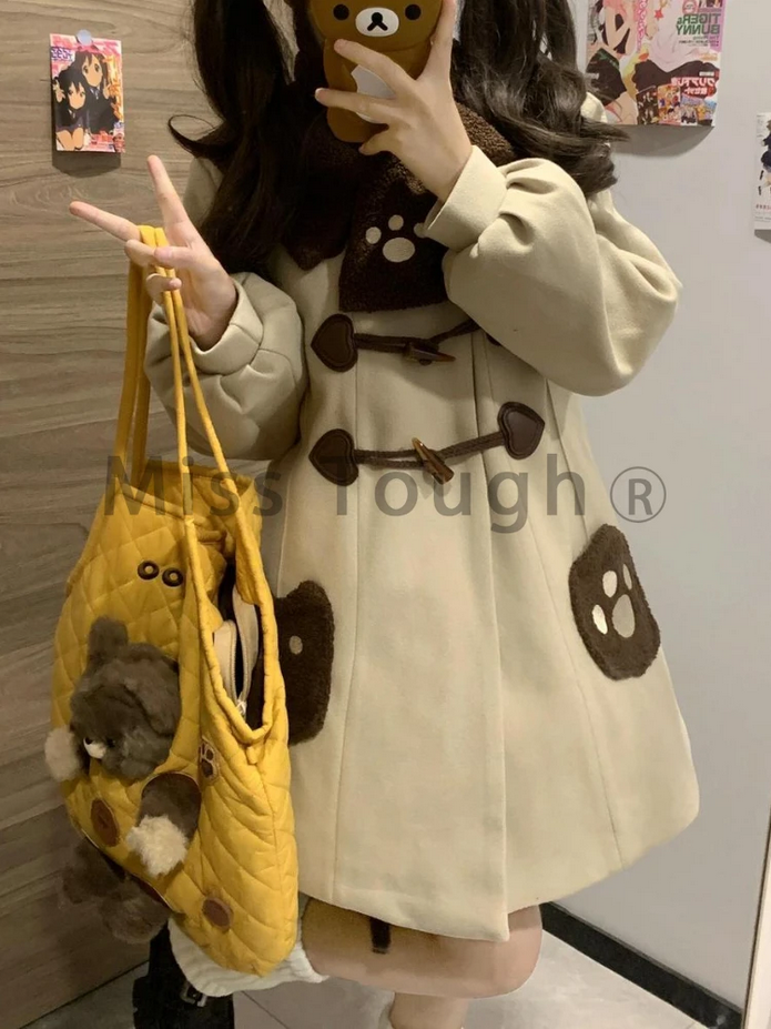 Winter Harajuku Kawaii Woolen Coat
