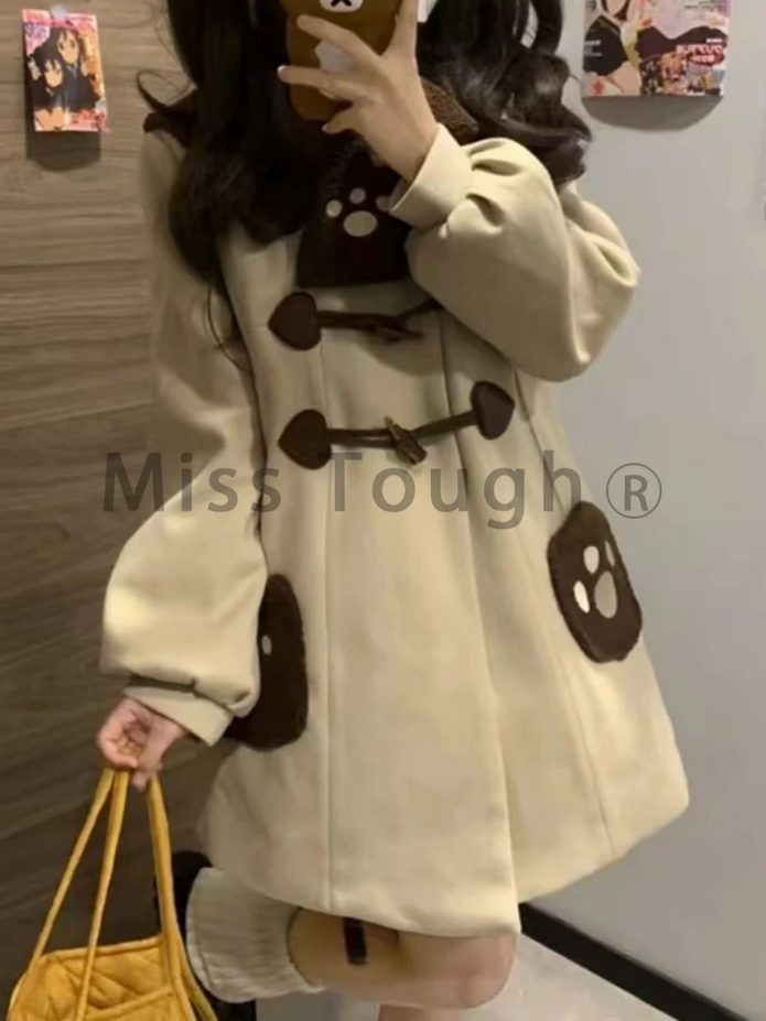 Winter Harajuku Kawaii Woolen Coat
