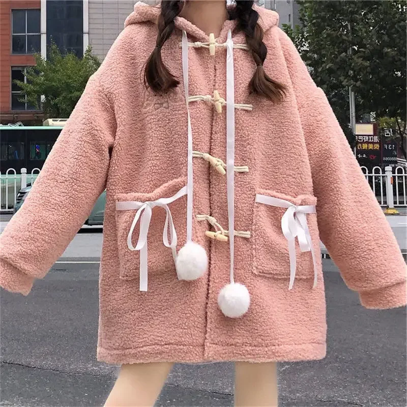Winter Kawaii Loose Wool Coat