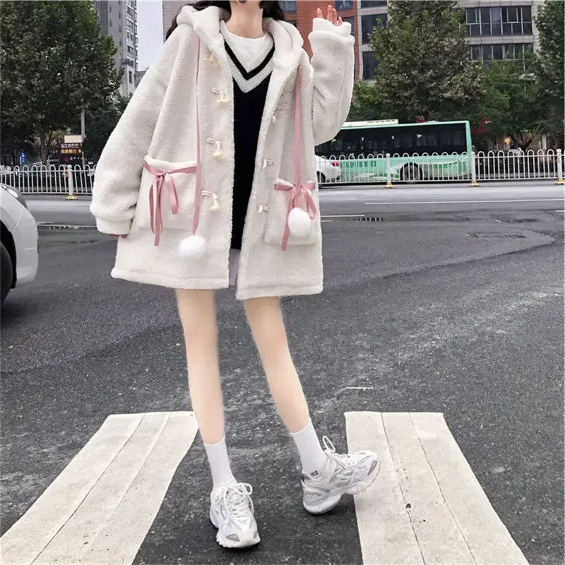 Winter Kawaii Loose Wool Coat
