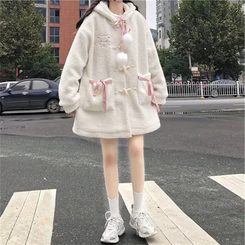 Winter Kawaii Loose Wool Coat