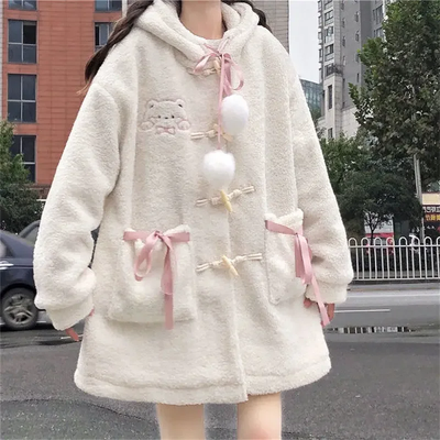 Winter Kawaii Loose Wool Coat