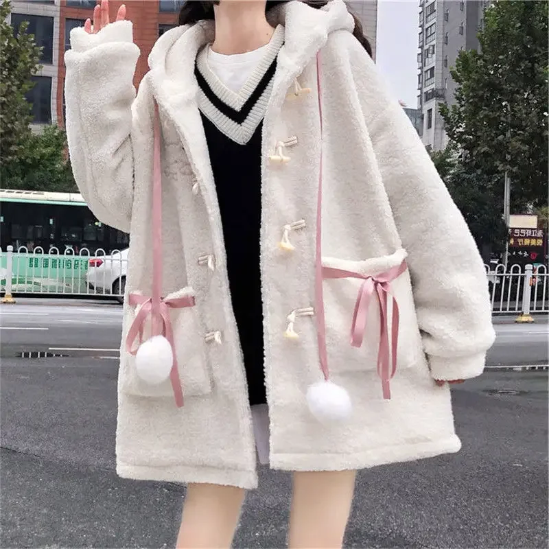 Winter Kawaii Loose Wool Coat