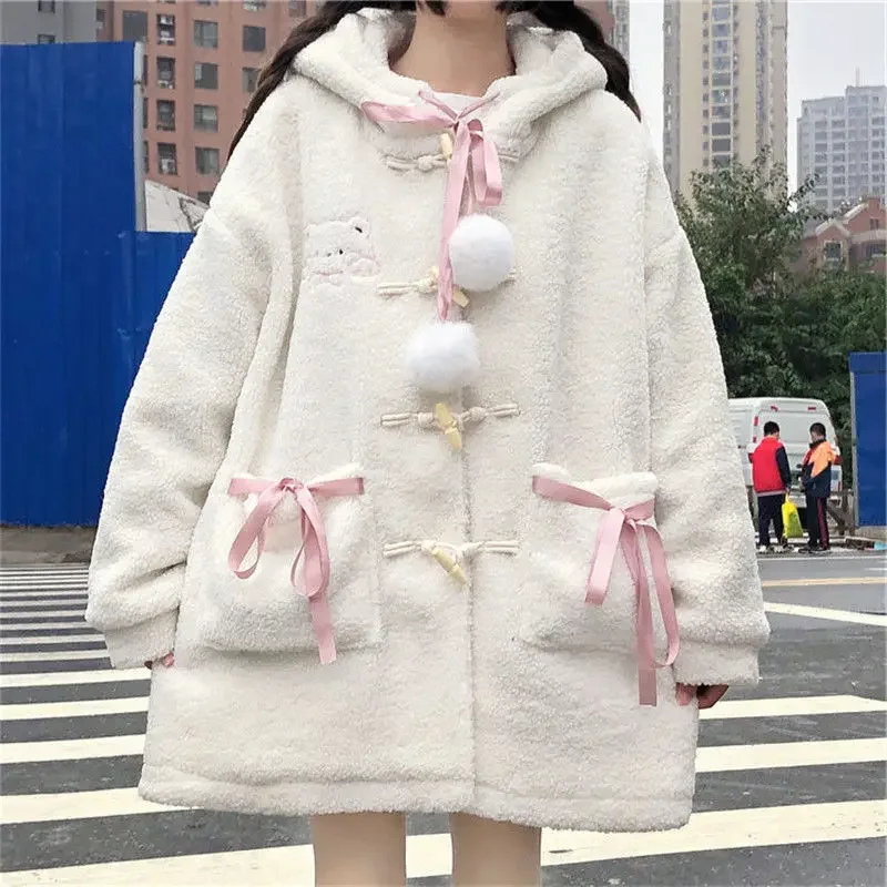 Winter Kawaii Loose Wool Coat